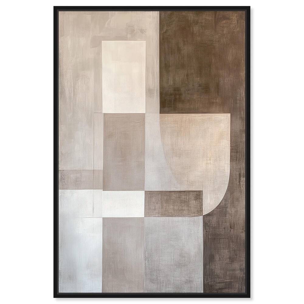 Neutral Tone Blocks I Canvas by Art Remedy