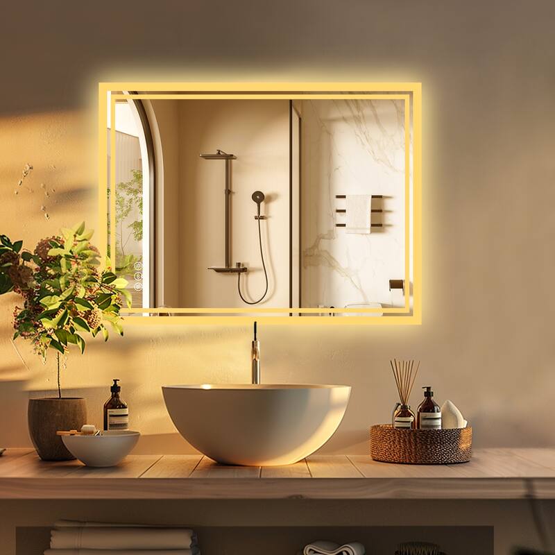 Led Illuminated Backlit Bathroom Mirror with Touch Sensor Demister