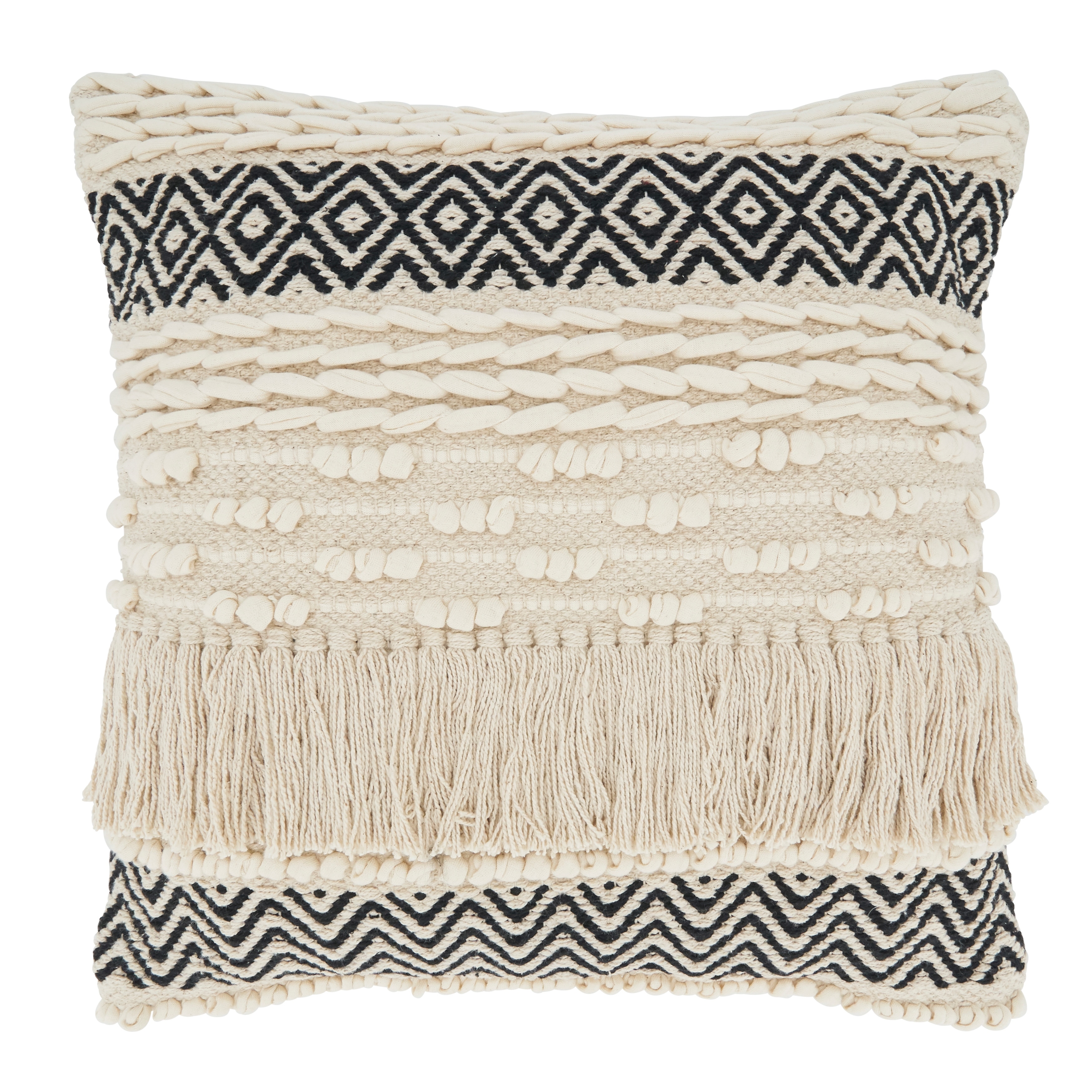 Multi-Textured Moroccan Design Throw Pillow