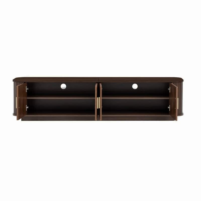 Modern 70" TV Stand for TVs up to 80", Media Entertainment Center with Storage Cabinet
