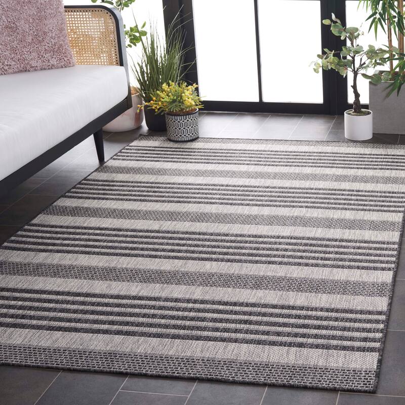 SAFAVIEH Beach House Gritta Transitional Rug - 8' x 10' - Grey/Charcoal