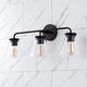 preview thumbnail 15 of 33, Kondo 6.38" Modern Farmhouse Iron LED Vanity, Oil Rubbed Bronze/Clear by JONATHAN Y