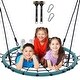 preview thumbnail 3 of 16, 40'' 750lbs Spider Swing Web Saucer Tree Swing for Kids Adults Green