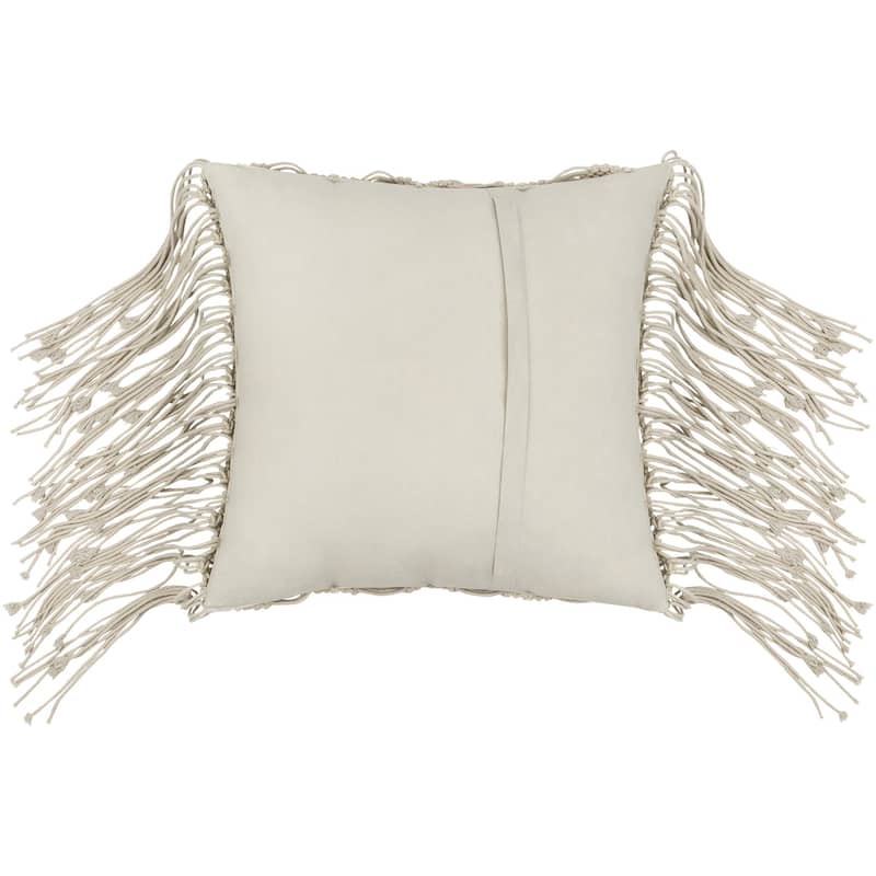 Umaiza Intricate Handwoven Throw Pillow with Long Tassels