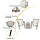 preview thumbnail 12 of 19, Outdoor 3 Pieces Wicker Bistro Chat Set for 2 Persons