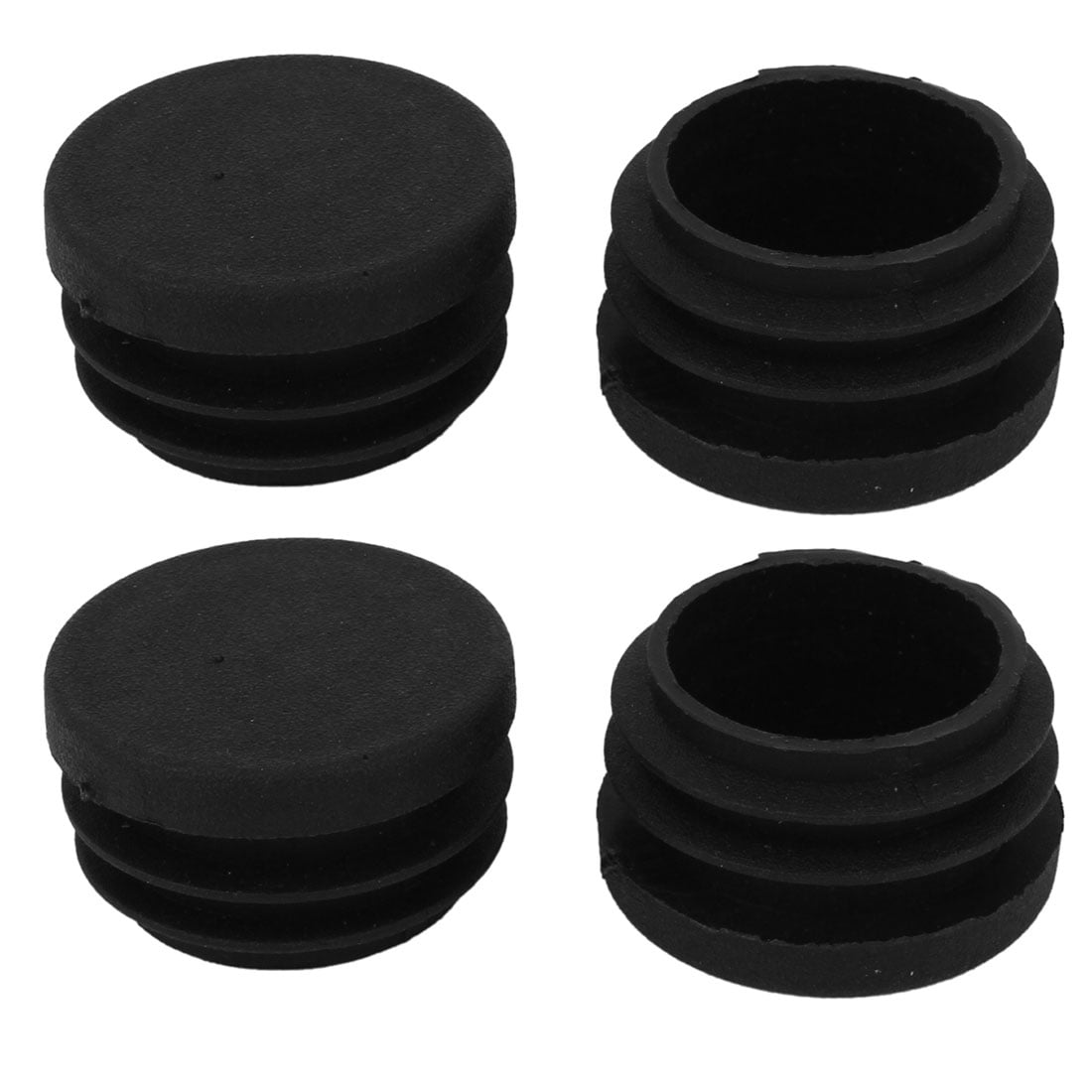 28mm Dia Black Plastic Blanking End Caps Round Tube Insert Cover