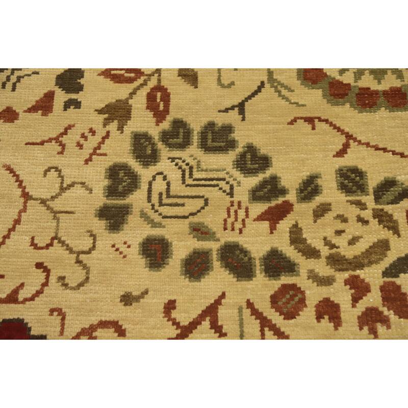 All-Over Floral Indian Area Rug 7x10 - 10' 1'' X 6' 7''