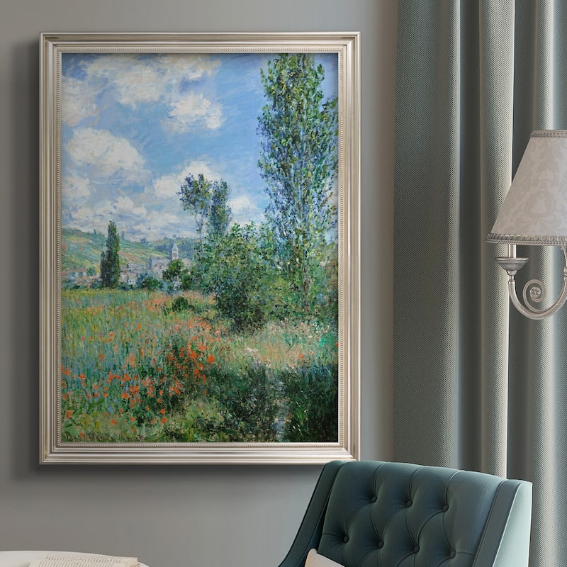 View of Vétheuil Premium Framed Canvas- Ready to Hang