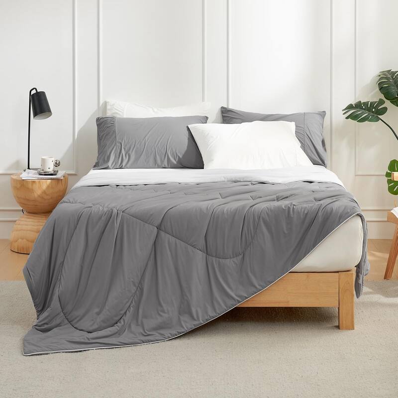 Dual-Sided Cooling Comforter Queen, Lightweight Cooling Blanket, Breathable Silk Smooth Summer Comforter for Hot Sleepers