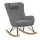 preview thumbnail 20 of 22, Avenue Greene Ernest Rocker Accent Chair with Storage Pockets - N/A Grey