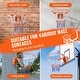 preview thumbnail 9 of 9, Orange Heavy Duty Q235 Wall Door Mounted Basketball Hoop with Nylon Net Perfect to Indoor or Outdoor Use
