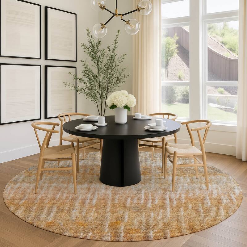 Machine Washable Indoor/ Outdoor Contemporary Ombre Chantille Rug