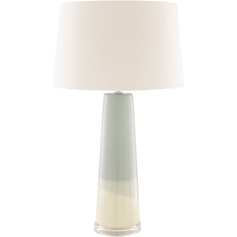 Varina Pale Blue Ceramic Table Lamp - blue