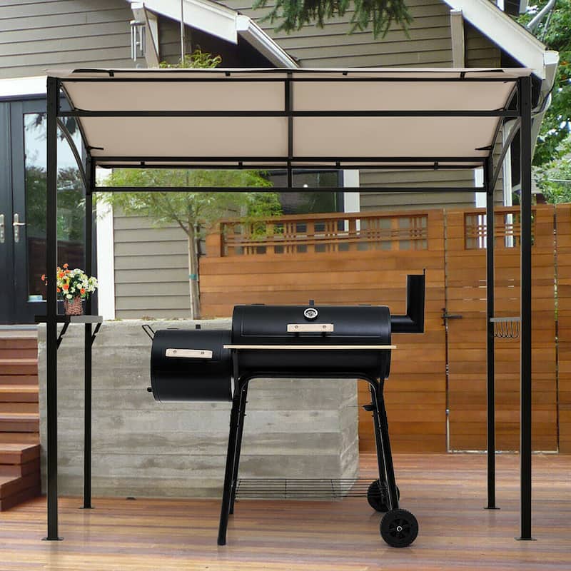 Costway 7'x4.5' Grill Gazebo Outdoor Patio Garden BBQ Canopy Shelter