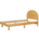 preview thumbnail 9 of 16, Walnut Wood Frame Twin Platform Bed with Cookie-Shaped