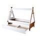 preview thumbnail 8 of 7, Loreen Oak& White Finish Twin Bed kids beds