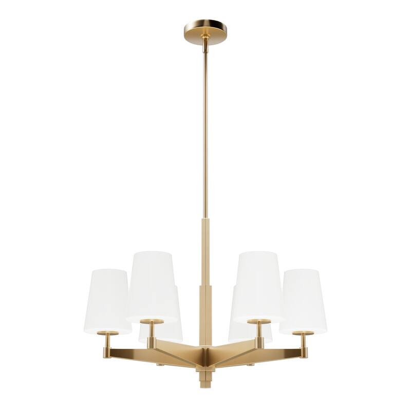 Hunter Nolita Chandelier - Entry, Dining Room, Living Room, Bedroom - Modern, Transitional - Glass Shades