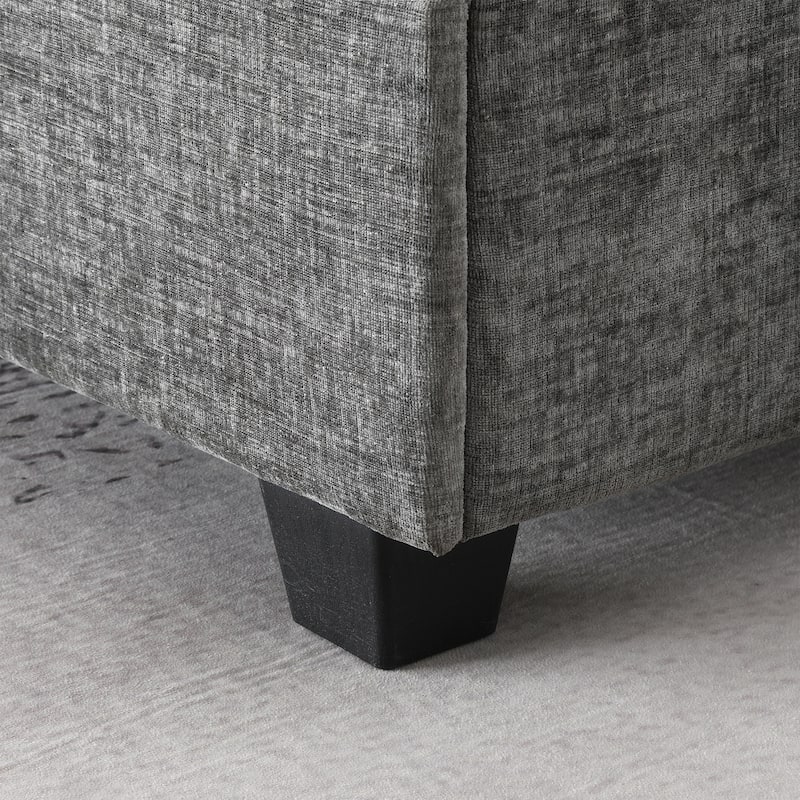 Roomfitters 119" U Shaped Sectional Sofa, 6 Seat Chenille Corner Couch with Deep Wide Seat and Chaise Lounge