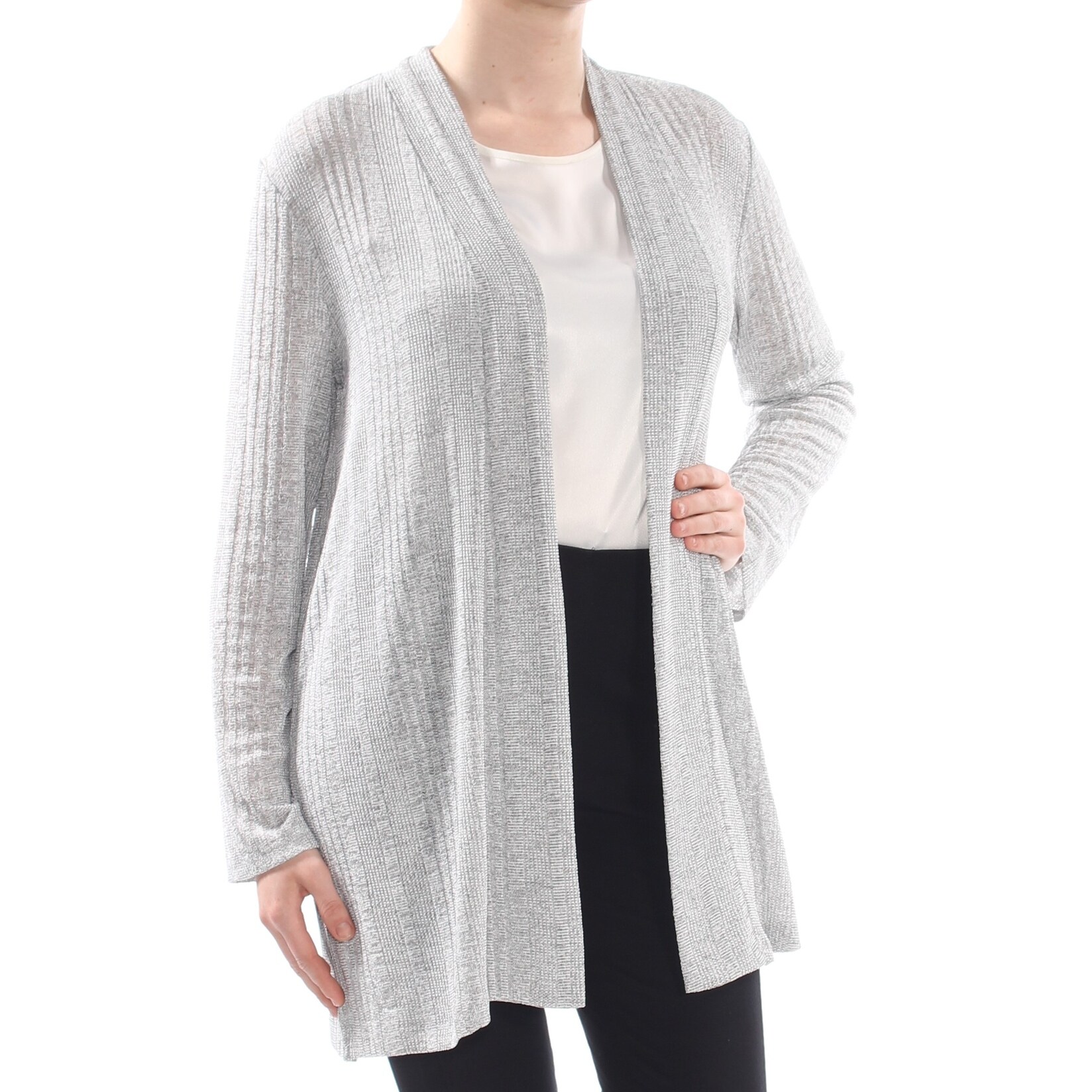 womens silver cardigan