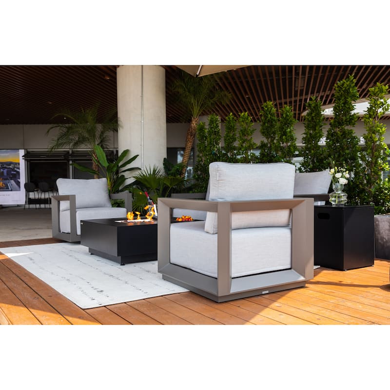 Elementi Newport Outdoor Aluminum Lounge Chair with Sunbrella® Cushions
