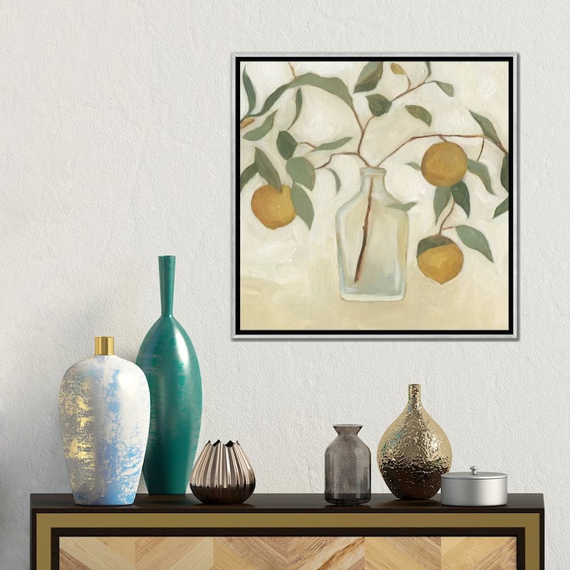 iCanvas "Greenery Still Life I" by Emma Scarvey Framed