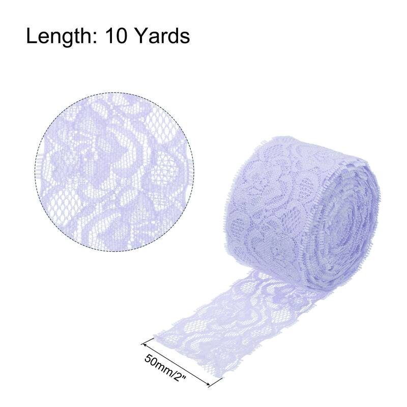 Lace Trim 10 Yards 2 Inch Flower Elastic Lace Ribbons