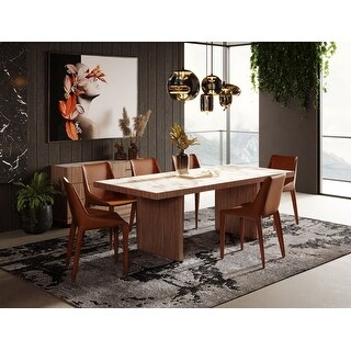 Nova Domus Bailey Modern Walnut Rectangular Dining Table - Bed Bath ...