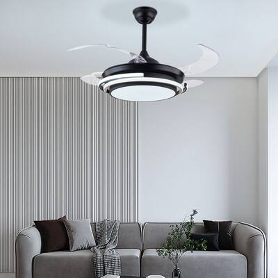 42 Inch Retractable Ceiling Fans with Lights and Remote