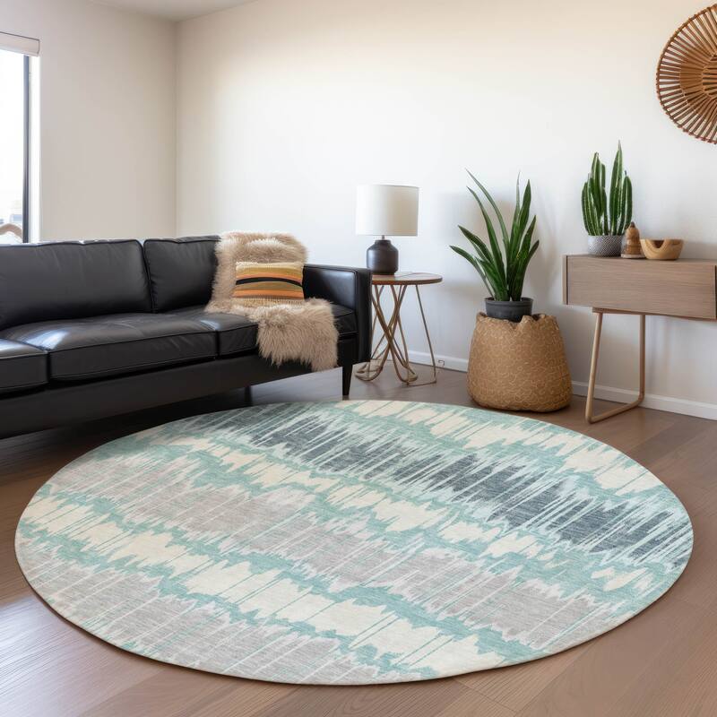 Machine Washable Indoor/ Outdoor Chantille Contemporary Ombre Rug