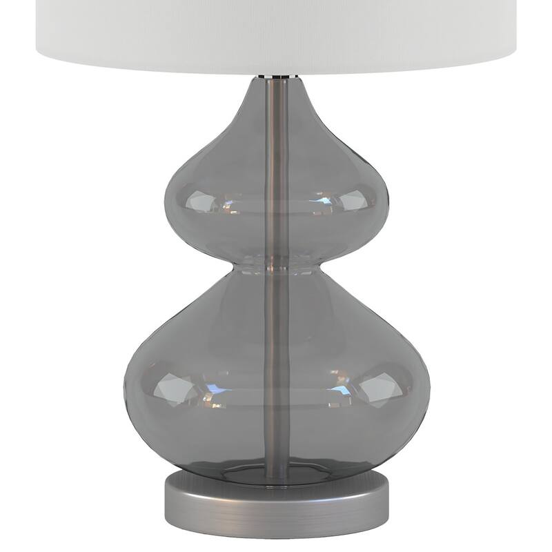Ellipse Curved Glass Table Lamp, Set of 2 for living room,bedroom,and dining room