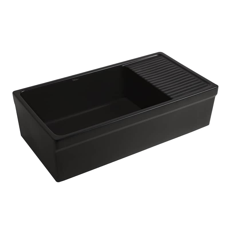 Whitehaus Quatro Alcove 36" Farmhouse Single Basin Fireclay Kitchen