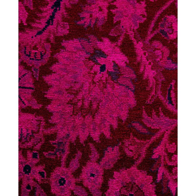 Overdyed One-of-a-Kind Hand-Knotted Area Rug - Purple - 10' 1" x 14' 0"