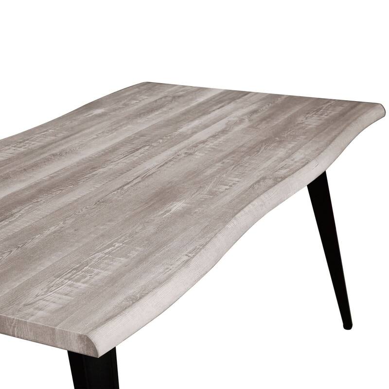 Ravenna Rectangular Dining Table with 63-Inch Wide MDF Tabletop and Powder Coated Metal Legs
