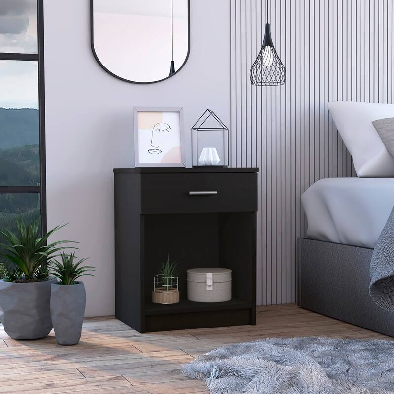 Merimac Nightstand with 1 Drawer and 1 Shelf