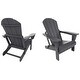 preview thumbnail 26 of 129, POLYTRENDS Laguna All Weather Poly Outdoor Adirondack Chair - Foldable (Set of 2)