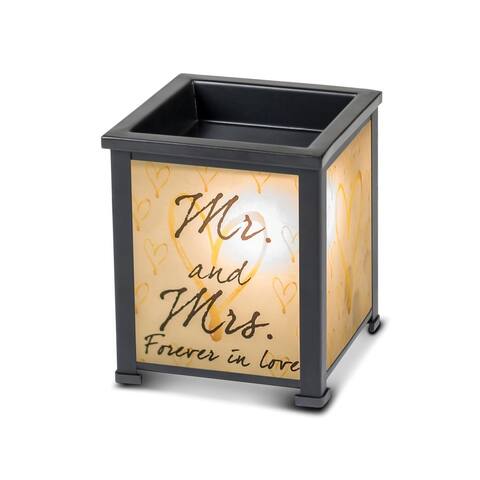 Curata Mr. and Mrs. Forever in Love Glass Lantern Fragrance Warmer