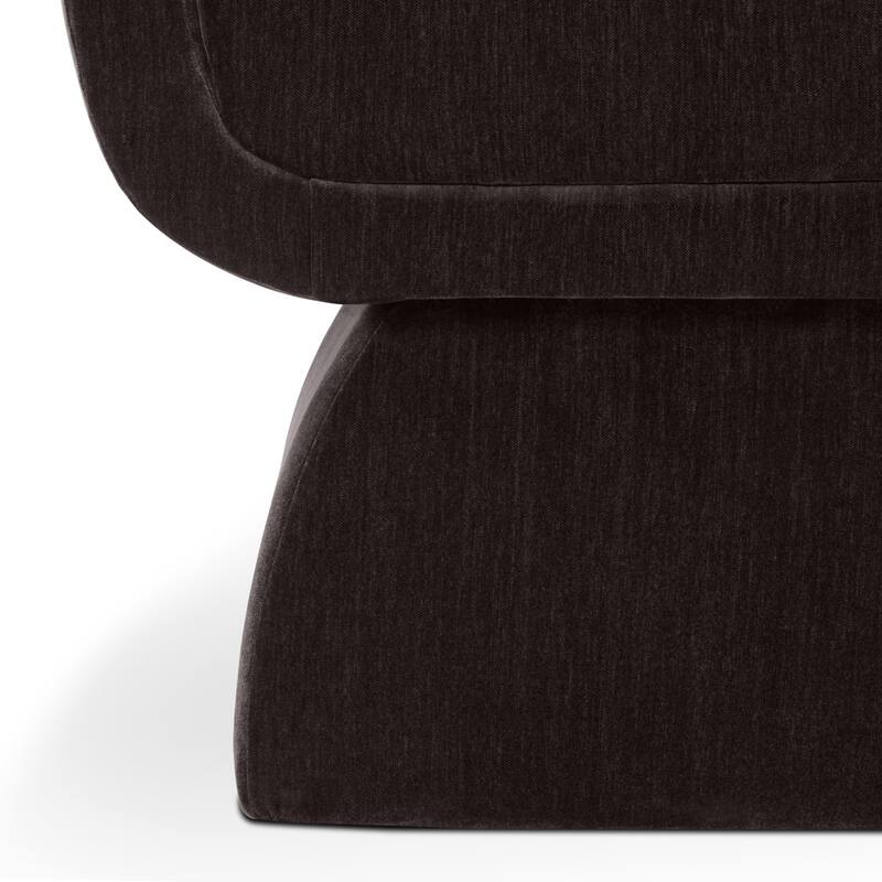 Zeno Chenille Velvet Fabric Lounge Chair