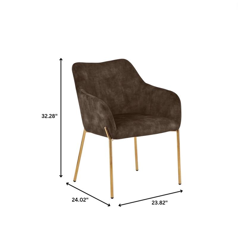 7-Piece Dining Set with 55-Inch Glass Stone Dining Table and 6 Upholstered Accent Arm Chairs
