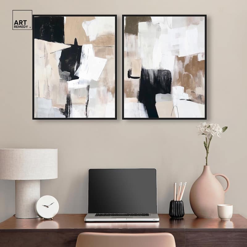 Endless Contrast Canvas Set of 2 by Art Remedy