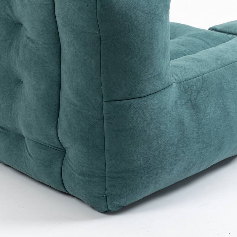 Comfortable Fluffy Bean Bag Chair with ottoman for living room