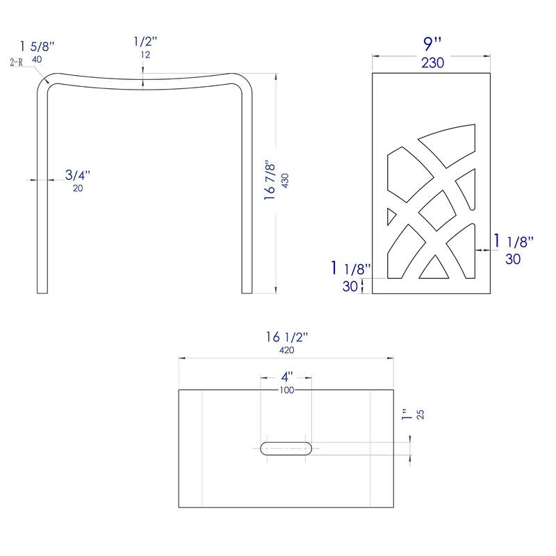 Designer White Matte Solid Surface Resin Bathroom / Shower Stool