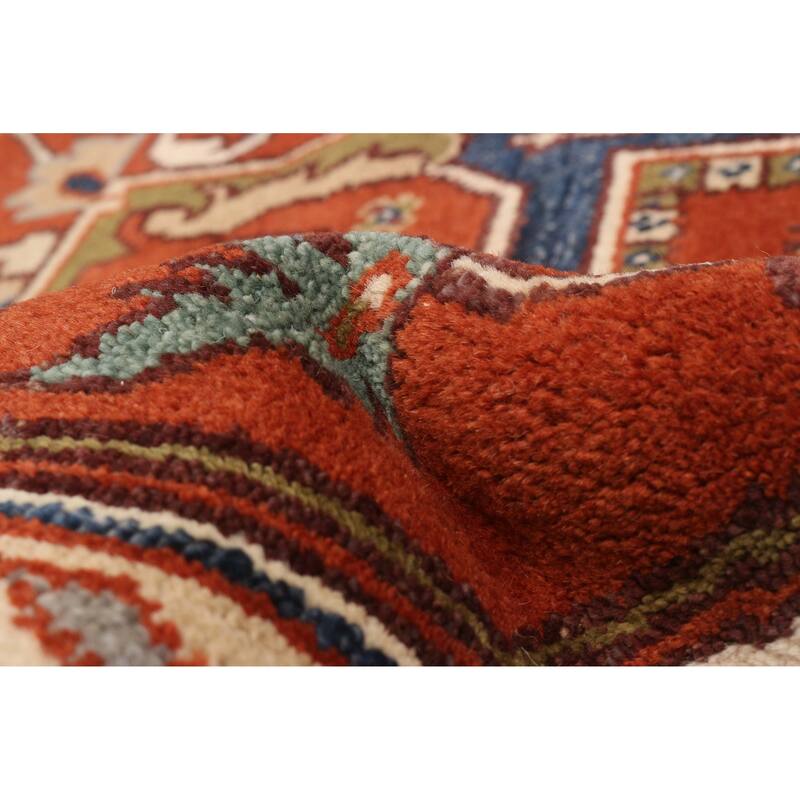 ECARPETGALLERY Hand-knotted Serapi Heritage Dark Copper Wool Rug - 9'10 x 13'9