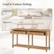 preview thumbnail 27 of 26, HUALAL HOME Dennis Farmhouse Modern 2-Drawers Wood Console Table with Solid Wood Legs