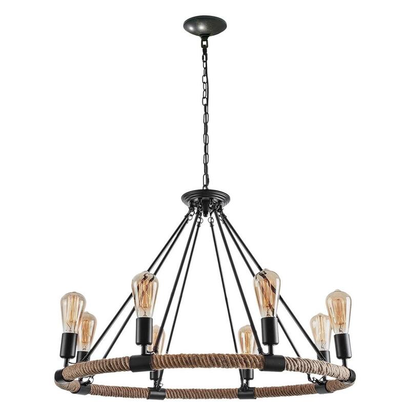 Modern Farmhouse Wagon Wheel Light Fixture