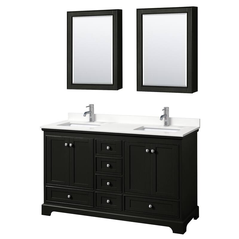 Wyndham Collection WCS202060D-QTZ-UNSMED Deborah 60" Free Standing