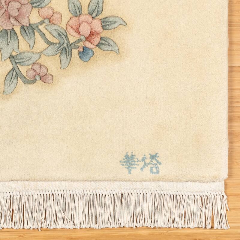 Gertmenian Oriental Estate Traditional Oriental Floral Border Metallion Hand Knot Wool Area Rug Collection