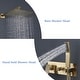 preview thumbnail 4 of 7, Luxury Brushed Gold 10'' Complete Rain Shower System with High Pressure Handheld Spray