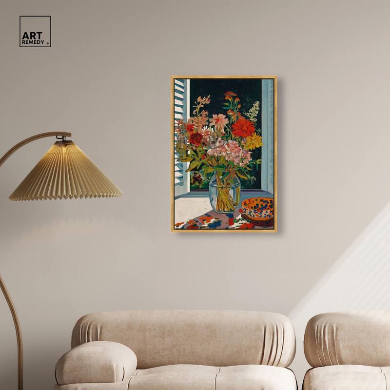 Vase on a Windowsill Canvas by Art Remedy