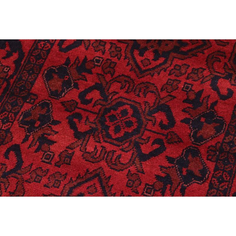 Tribal Biljik Khal Mohammadi Antonio Red/Black Runner - 2'9'' x 9'2''