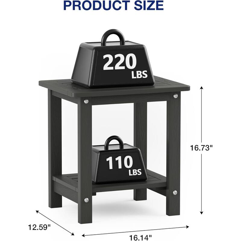 WINSOON HIPS All Weather Outdoor Side Table